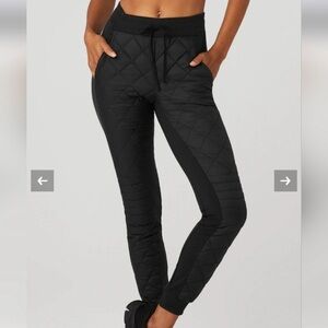 ALO Yoga Airbrush Winter Warm High-Waist Moto Puffer Pant Size XS